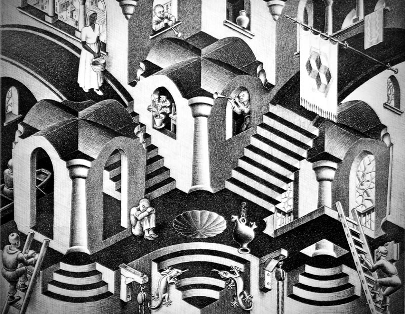 'Convexe et concave', par Maurits Cornelis Escher. DR.