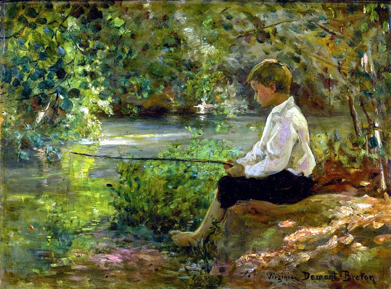 Virginie Demont-Breton, 'L'enfant à la pêche.