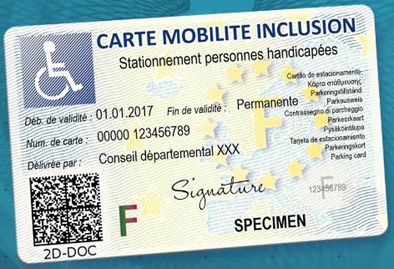  Support Carte Handicapé Pare Brise (Fabriqué en France