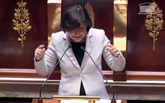 Marie-Arlette Carlotti à l'Assemblée Nationale.