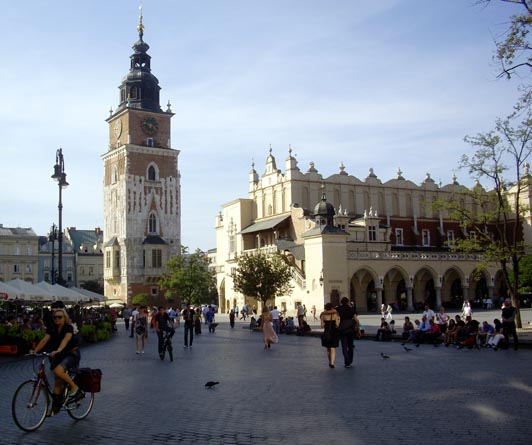 Cracovie, place du marché.