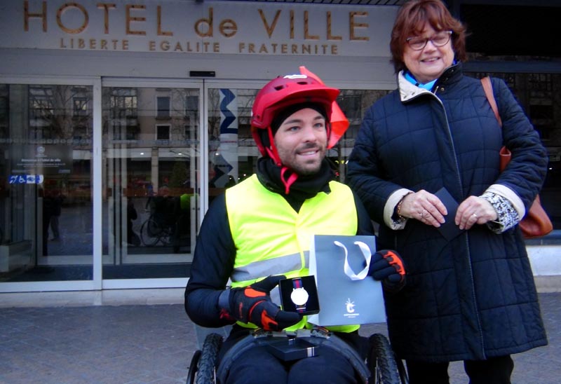 Edouard Detrez lors de son étape de Châteauroux, dans l'Indre.