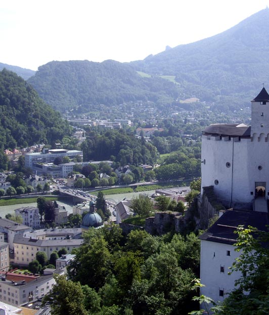 Salzbourg, panorama depuis la forteresse Hohensalzburg.