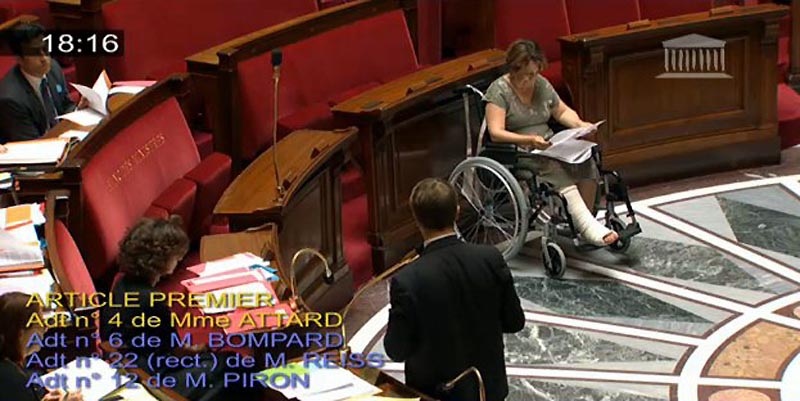 Isabelle Attard à l'Assemblée Nationale.