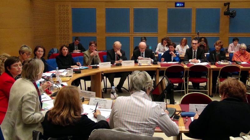 table-ronde organisée par la délégation aux droits des femmes du Sénat.