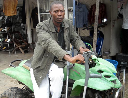 Djibril Imorou et son quad