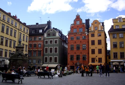 Stockholm, Gamla Stan, place Stortorget.