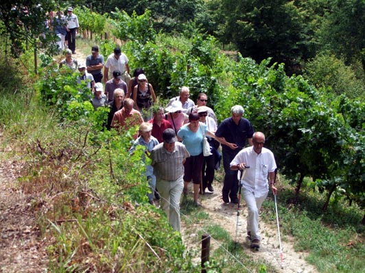Test du GPS par Gérard Muller sur le Chemin des Vignes de Conques