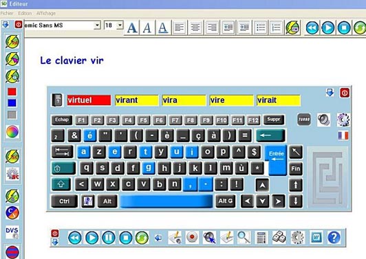 clavier virtuel de SDVocal