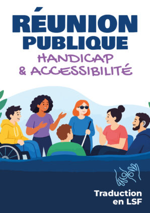 Affiche de la Réunion publique sur le handicap et l’accessibilité
