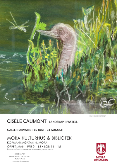 Affiche d'une exposition de peintures de Gisèle Caumont