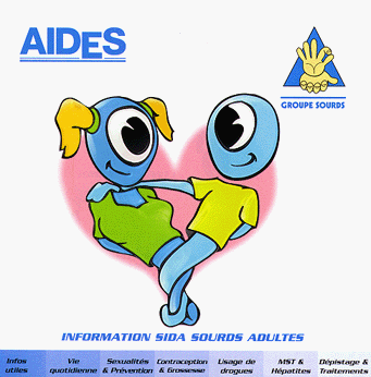 Brochure d'information sida sourds adultes éditée par Aides
