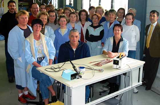 Jean-Jacques Allain et ses collègues de travail chez Sker