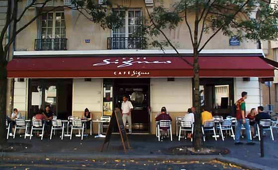 devanture du Café Signes à Paris.