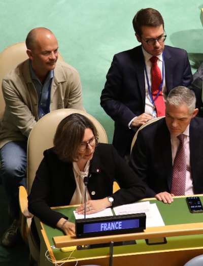 Camille Galliard-Minier et Jérémie Boroy à l'ONU