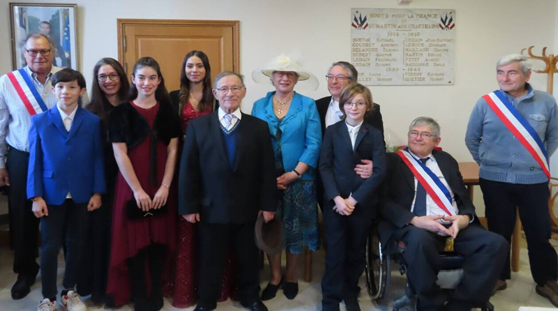 Cérémonie en Mairie des noces de diamant d’un couple d’administrés en décembre 2022