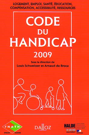 couverture du 'Code du handicap' 2009 Dalloz.