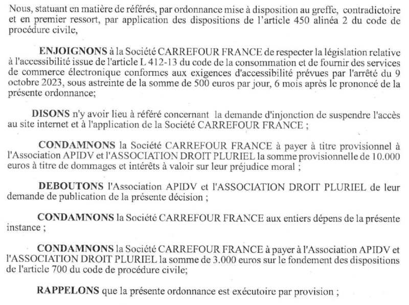 Condamnations de Carrefour France