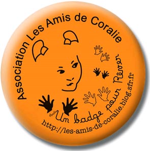 badge de l'association 'Les Amis de Coralie'