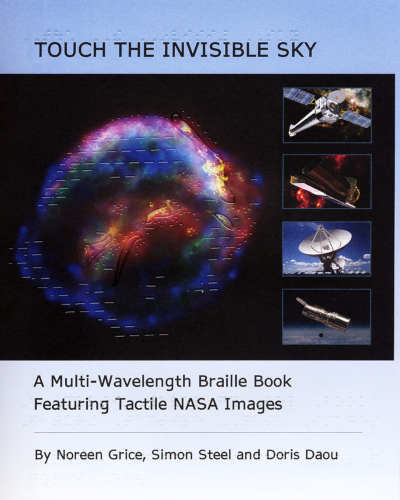 Couverture du livre Touch the Invisible Sky, édité par la NASA et employant des codes graphiques