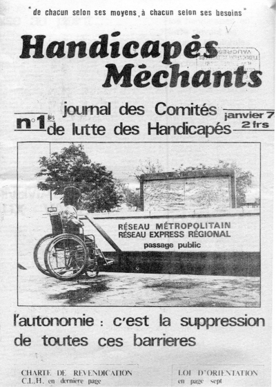 Couverture du 1bis de la revue Handicapés Méchants