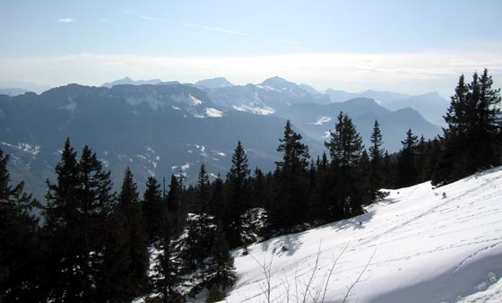 chaîne des Aravis depuis le Semnoz