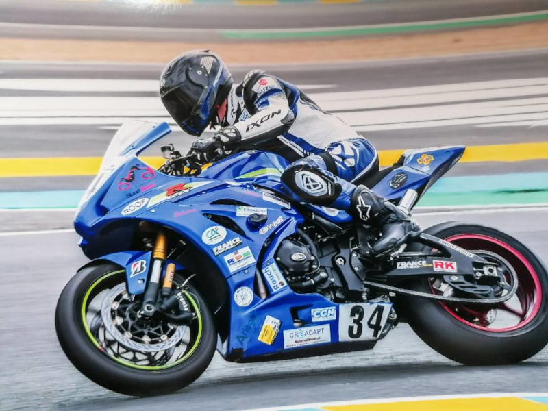 Eric Mongrenier sur sa moto