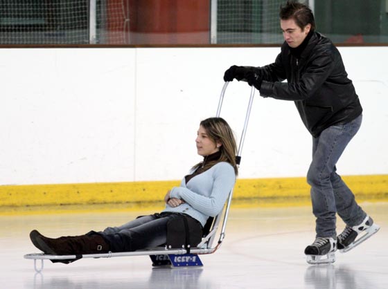 Fauteuil-luge sur glace