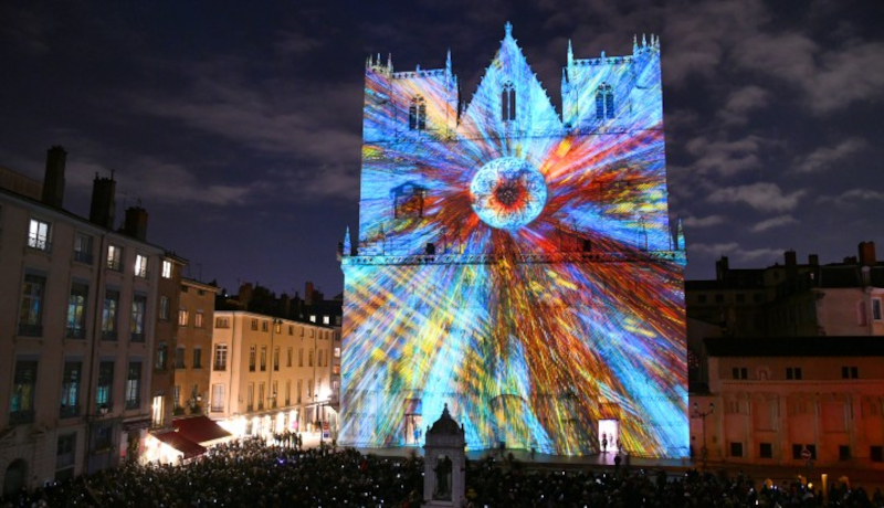 Fête des lumières sur la cathédrale Saint-Jean ©Muriel Chaulet