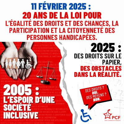 Flyer du PCF célébrant la loi du 11 février 2005