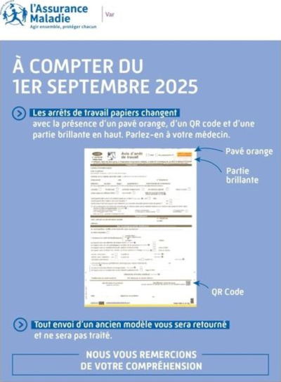 Formulaire sécurisé d'arrêt de travail