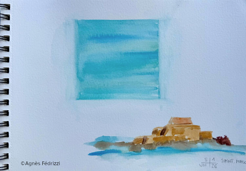 Fort National en quelques coups de pinceau directement ©Agnès Fédrizzi