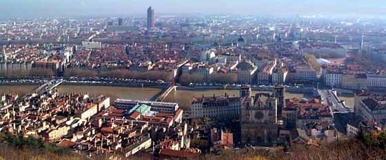 Panorama sur Lyon depuis Fourvière.