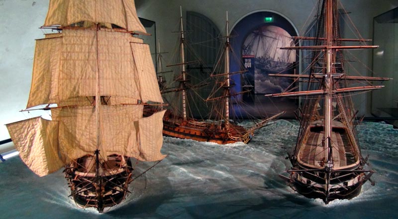 Maquettes de bateaux du musée Galata