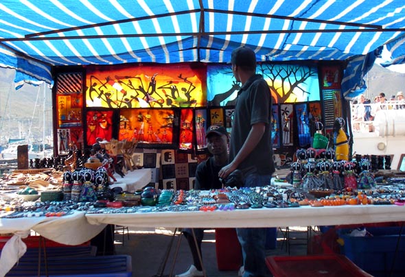 Marché artisanal à Hout Bay