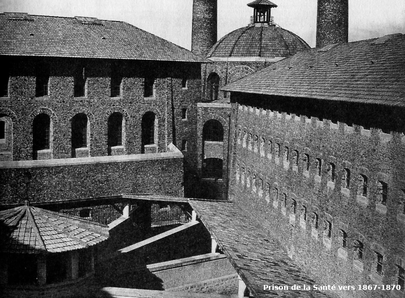 Intérieur de la prison de la Santé photographié par Charles Marville dans les années 1867–70