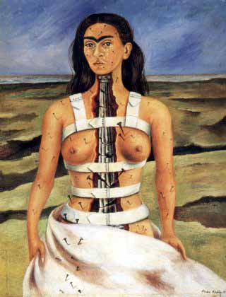 Columna Rota (colonne brisée), autoportrait de Frida Khalo, 1944