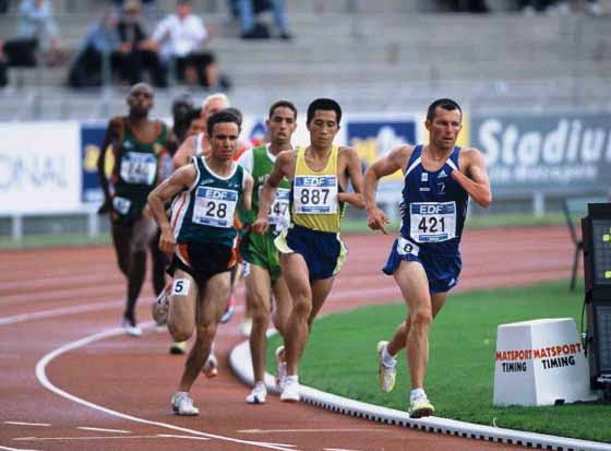 Athlétisme handisport. Emmanuel Lacroix en tête. © Benjamin Loyseau pour FFH