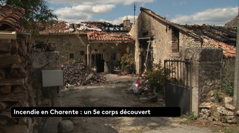 Le gîte Chez Gros Jean après l'incendie