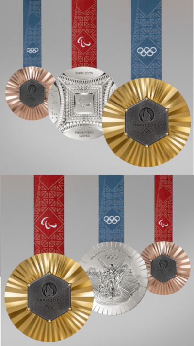 Les différentes médailles des jeux olympiques et paralympiques de Paris 2024