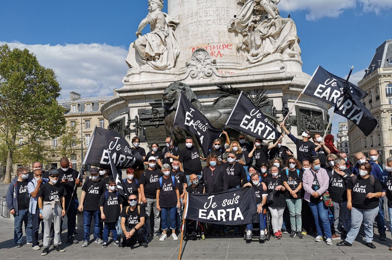 Manifestation parisienne des salariés d'EARTA, le 2 septembre 2020