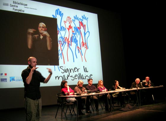 Lancement du D.V.D 'Signer la Marseillaise' au Centre Pompidou.