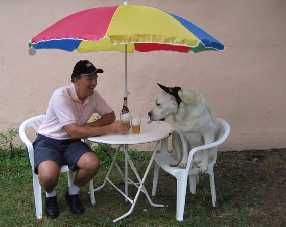 Norbert Rocher alias Miro et son chien Urus