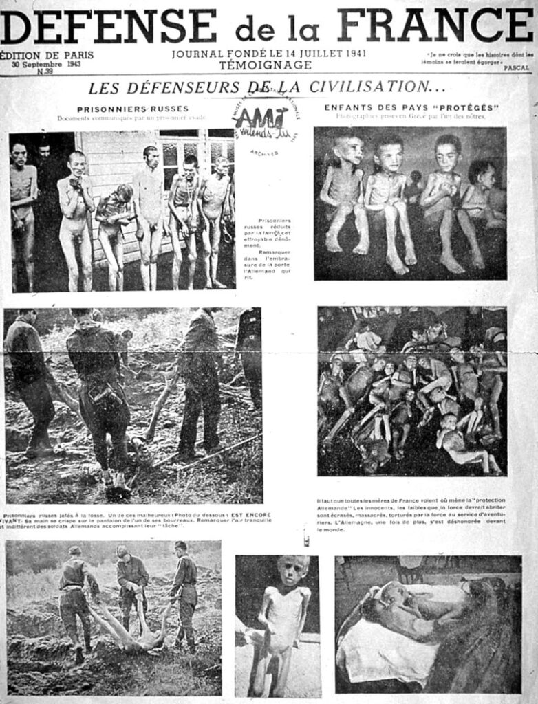 Numéro de Défense de la France du 30 septembre 1943, sur les camps de déportation et d'extermination