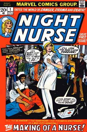 'Night nurse', comic américain 'pour filles'. Marvel, 1971