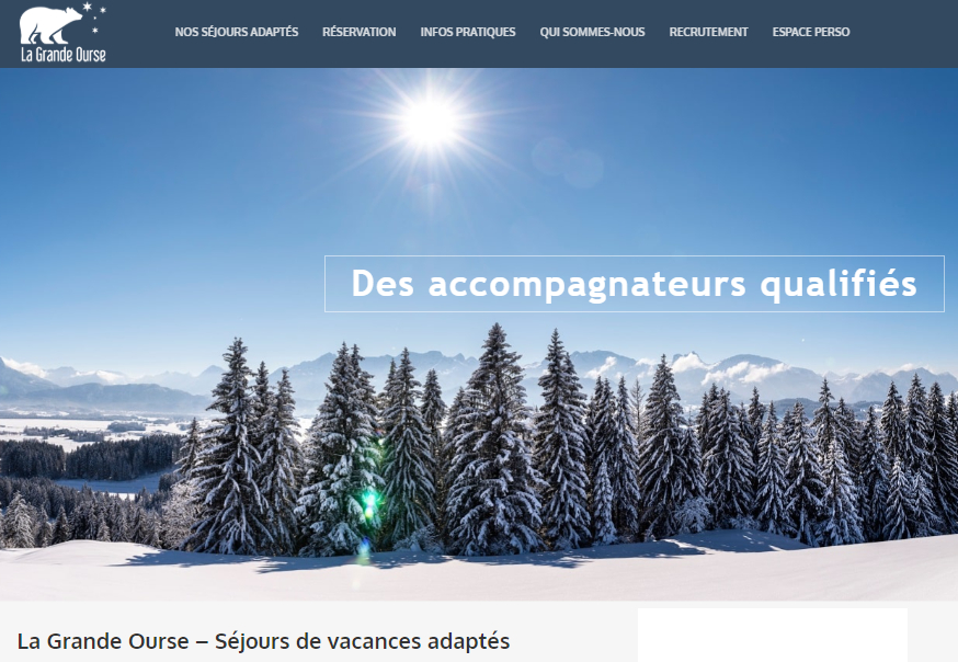 Page du site web de La Grande Ourse
