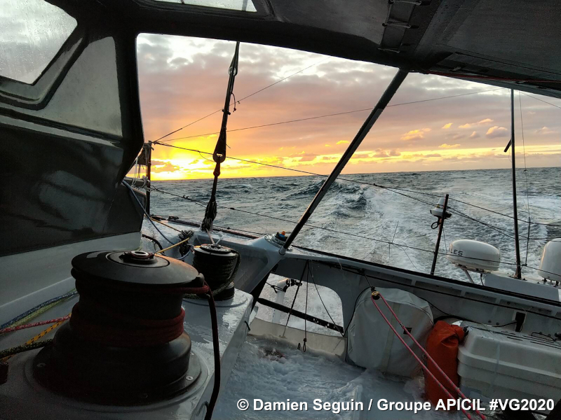 Photo envoyée depuis le bateau Groupe APICIL le 11 Décembre 2020 ©Damien Seguin-Groupe APICIL