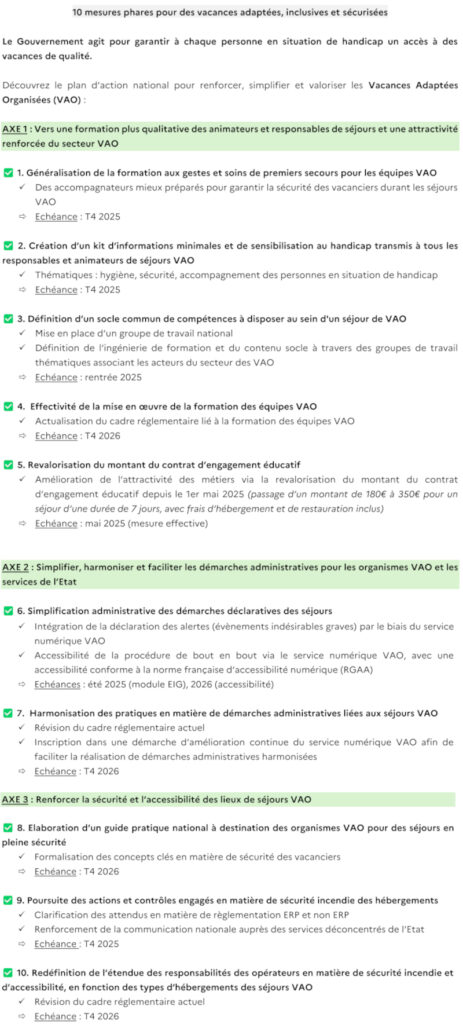 Plan d'action gouvernemental sécurité des VAO