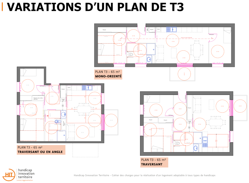 Plans d'appartements T3