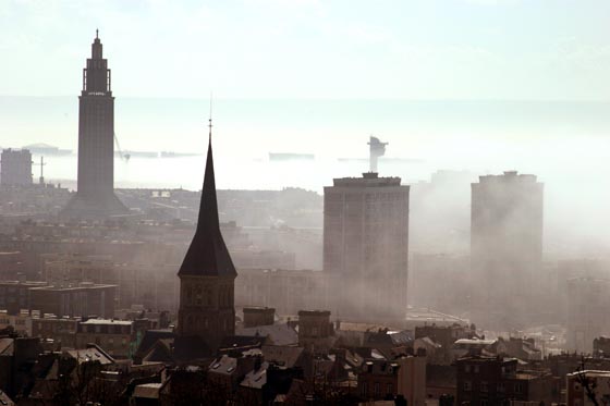 Le Havre dans la brume © Philippe Breard